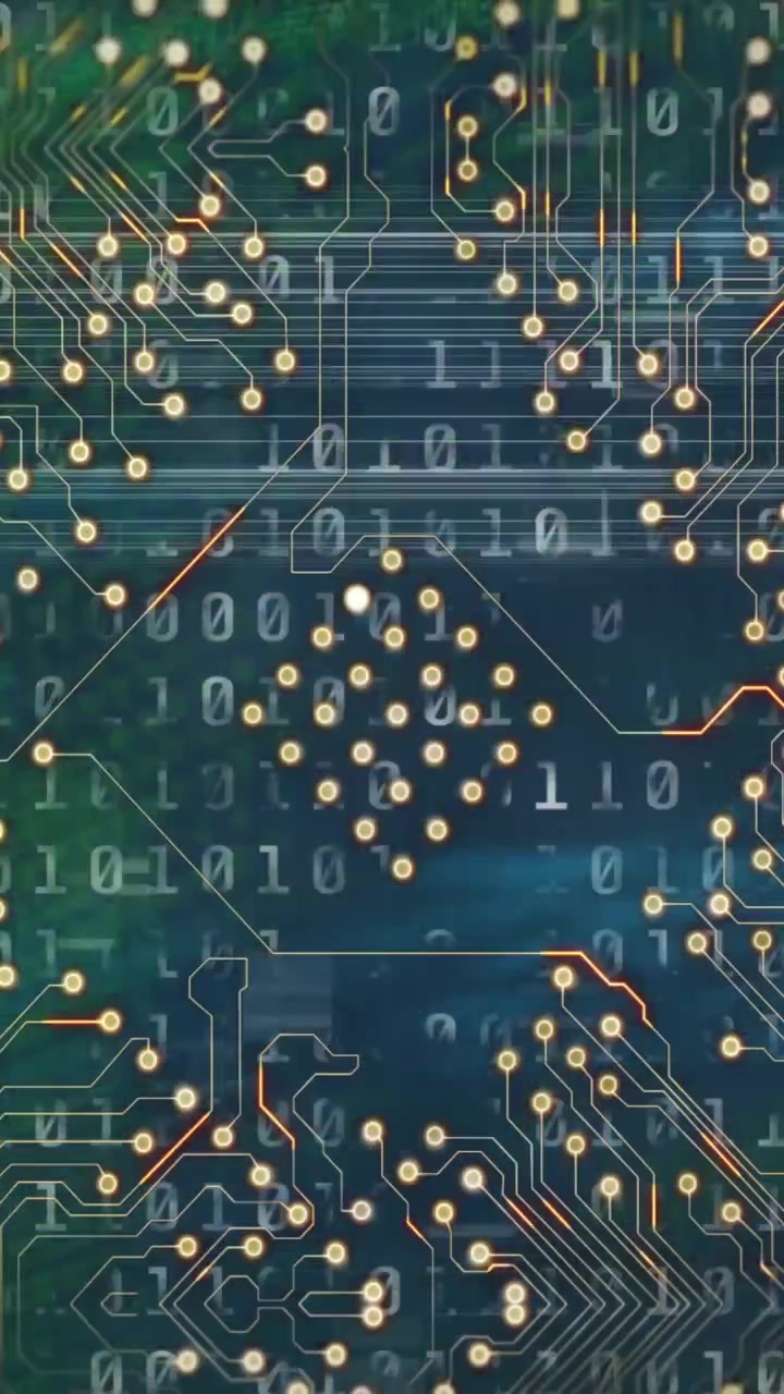 Animation of interference over computer circuit board and data processing