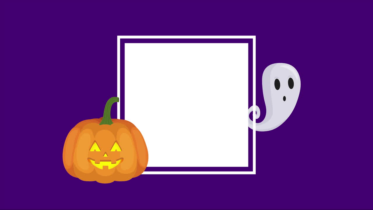 호박과 함께 할로윈 어두운 장면