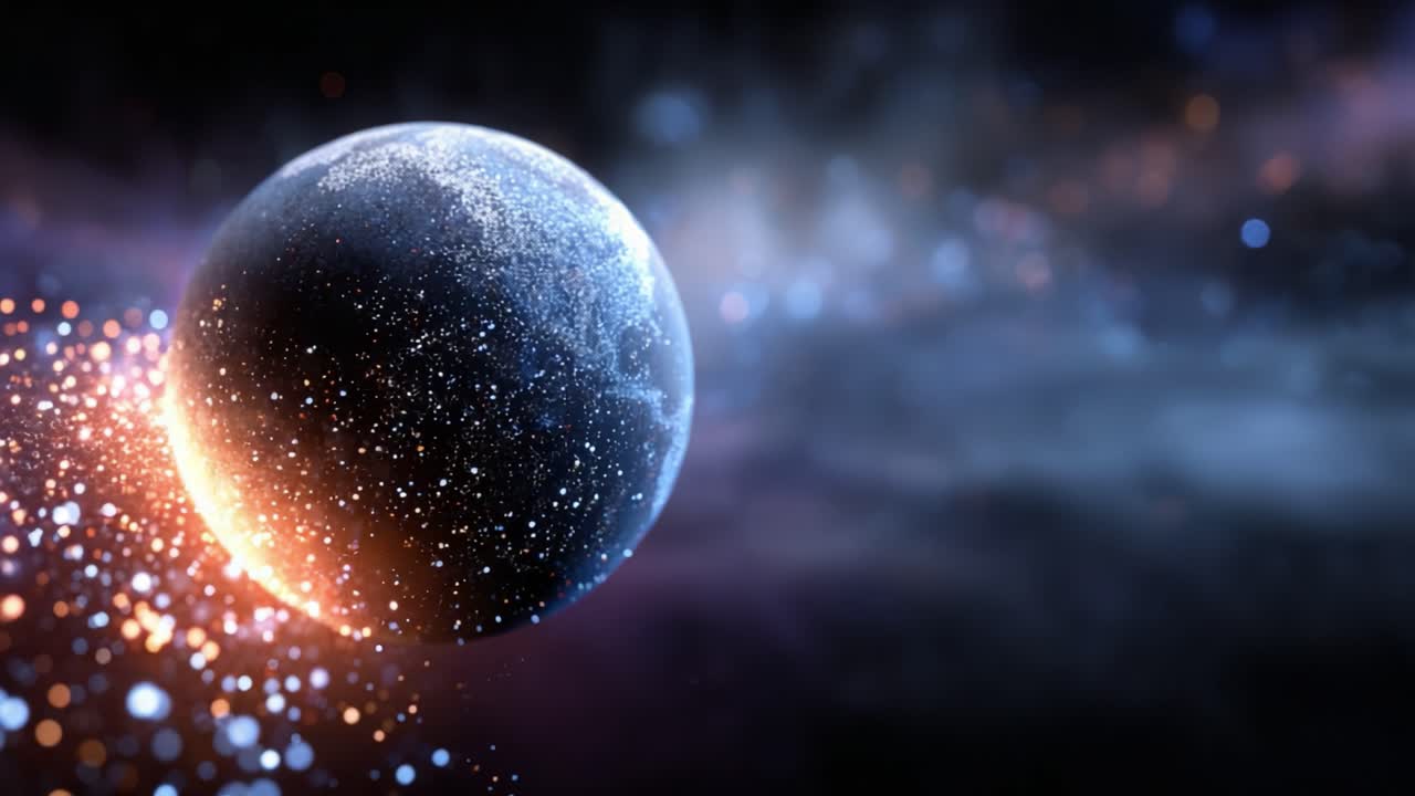 Exploring a Stunning Cosmic Scene of Earth Surrounded by Stars and Colorful Nebulae, Capturing the Vastness of Space and the Beauty of the Universe