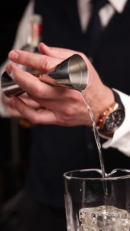 bartender making a cocktail