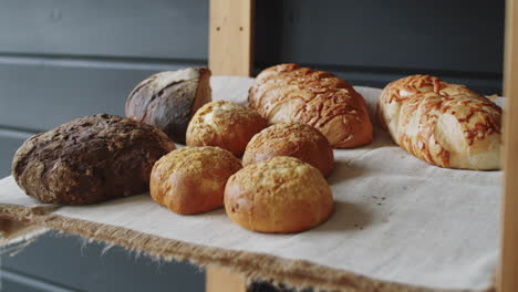 Loafs-of-Freshly-Baked-Bread-on-Shelve