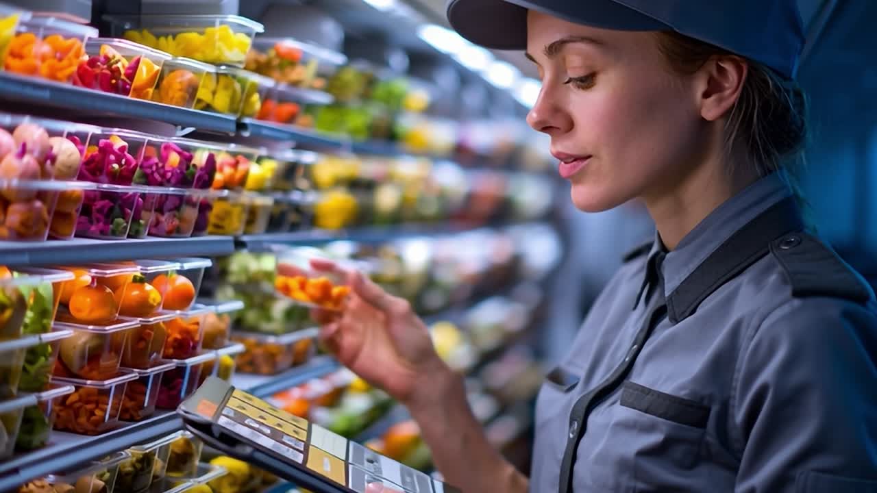 Selezione di prodotti freschi in un ambiente moderno di negozio di alimentari