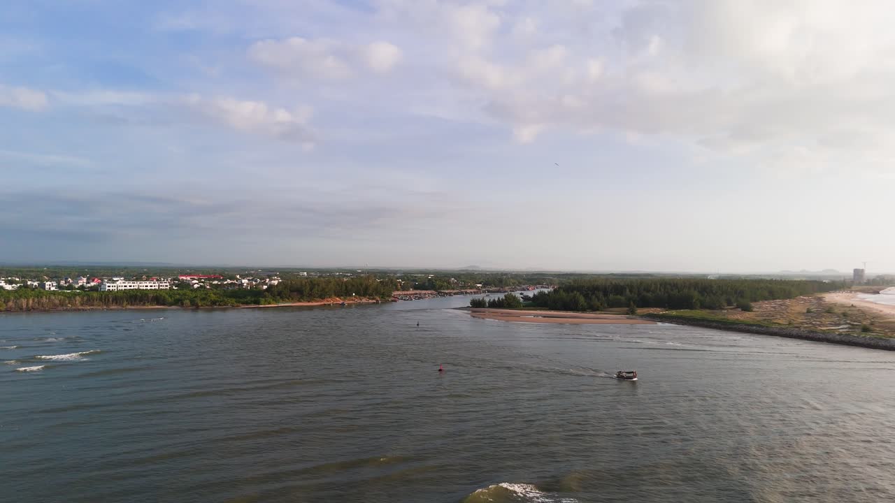 Aerial View Of Fishing Boats At Vung Tau Beach.