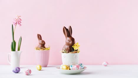 easter chocolate bunnies and eggs