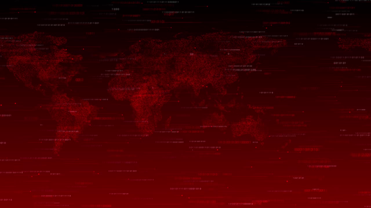Red digital technology futuristic internet network abstract world wireframe digital technology map