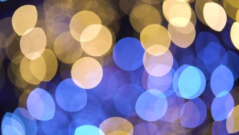 moving blue and golden bokeh light background