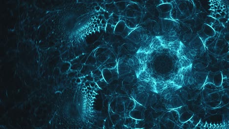 Cosmic-blue-interstellar-dimensional-portal,-beautiful-abstract-space-galaxy---endless-looping-fractal-wallpaper-background