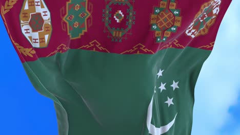 el bucle sin costuras de la bandera de turkmenistán.