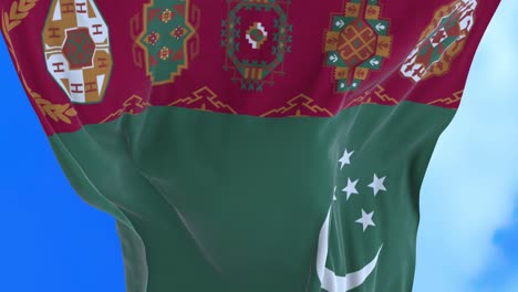 seamless loop of turkmenistan flag.