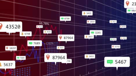 Animation-of-notification-bars-with-multiple-graphs-and-changing-numbers-over-black-background