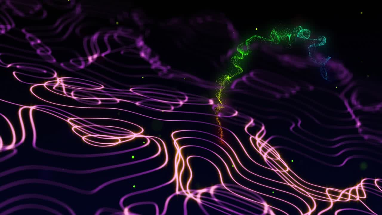 Animation of network of connections over light trails