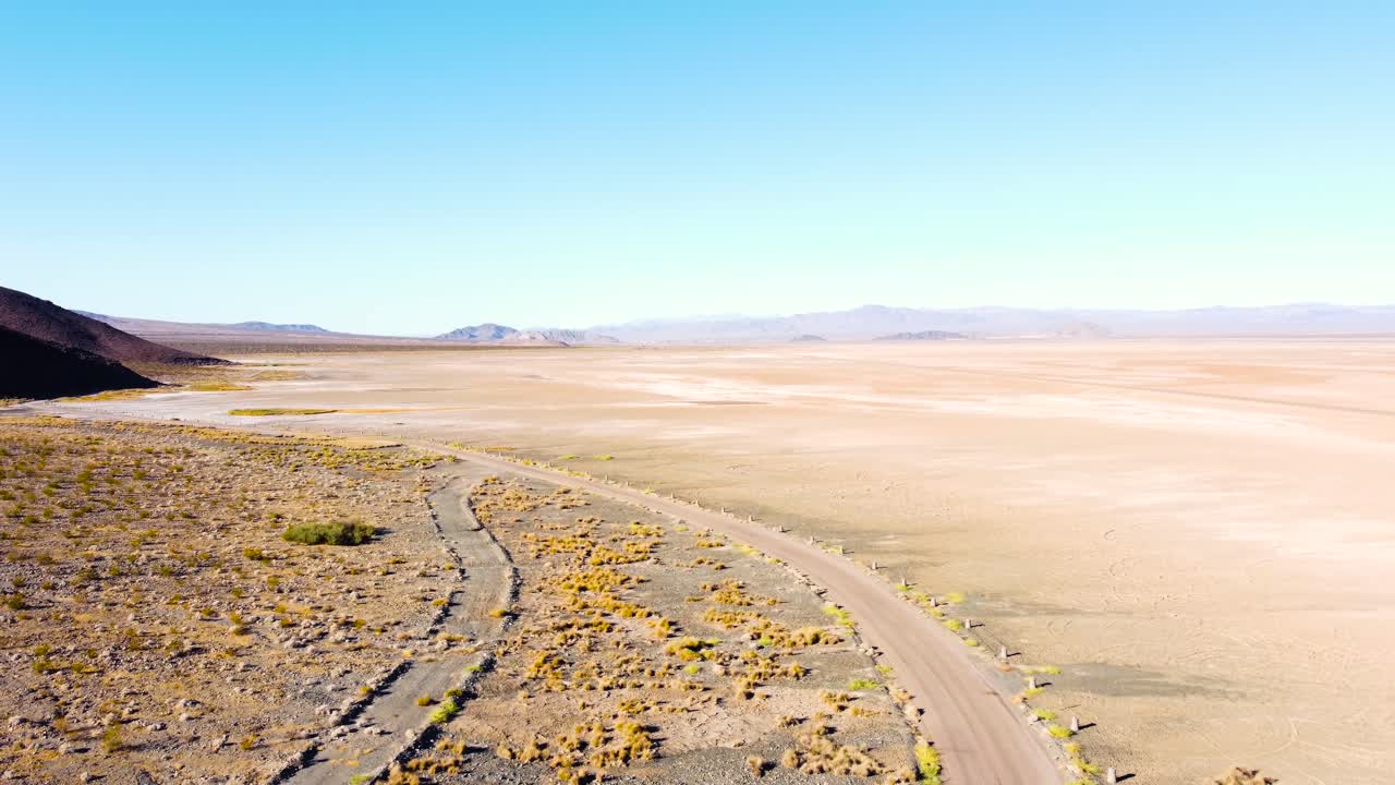 Nevada desert sunny summer day drone