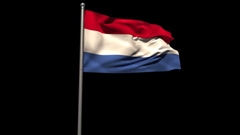 Netherlands-national-flag-waving-on-flagpole