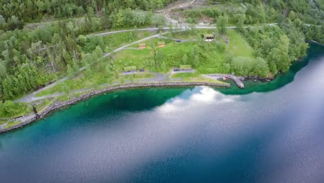 aerial footage from beautiful nature norway.