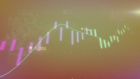 Animation-Der-Finanzdatenverarbeitung-Auf-Schwarzem-Hintergrund