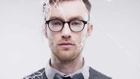 funny geek silly string face slow motion wedding photo booth series