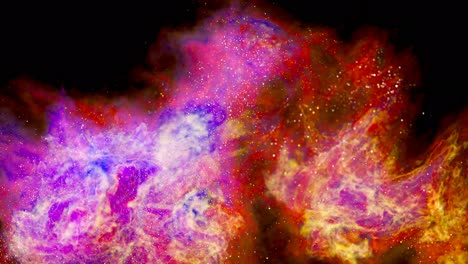 nebula 4k | giant interstellar cloud of colorful gas and dust. animation of nebula space