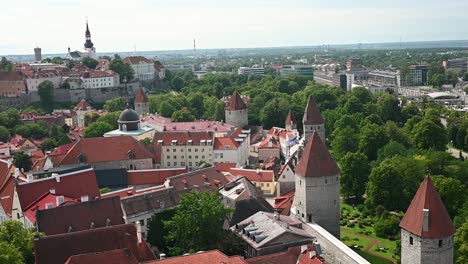looking down upon tallinn, estonia