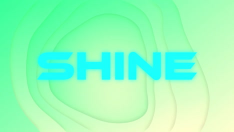 shine text animation over green and yellow abstract background