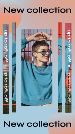 new collection fashion sale with model