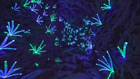 túnel de luz abstracto en una cueva