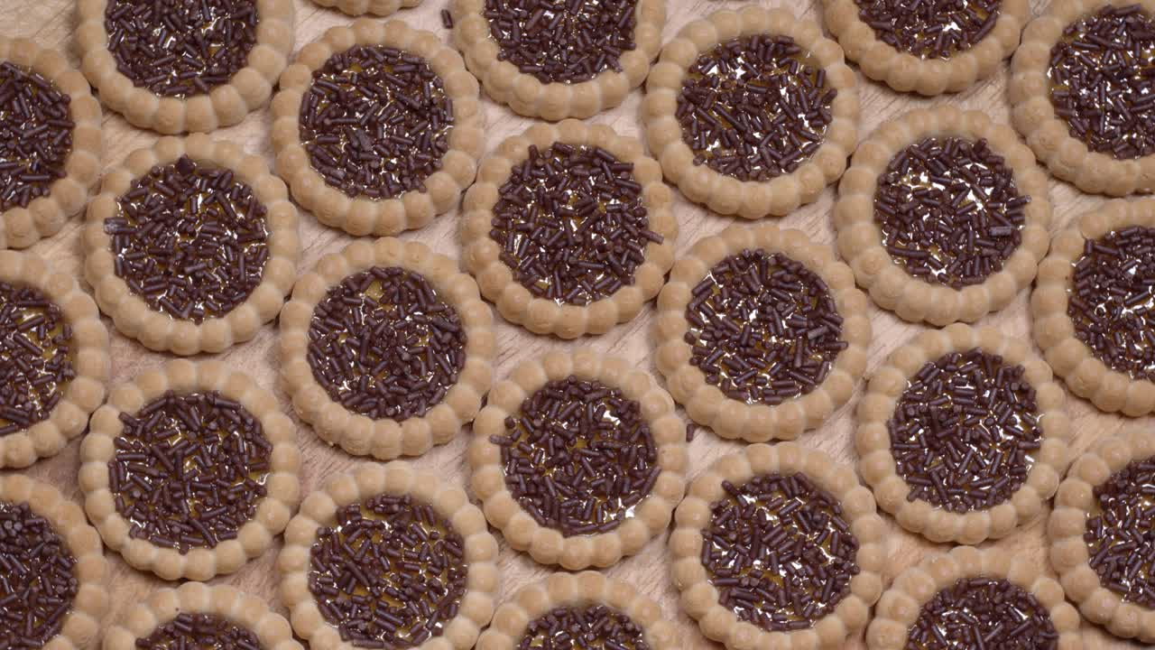 galletas de mermelada con trozos de chocolate
