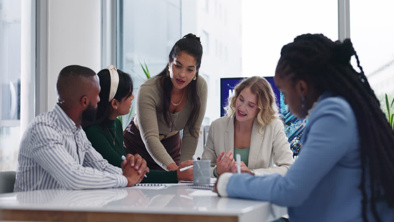 Business Team Meeting in Modern Office
