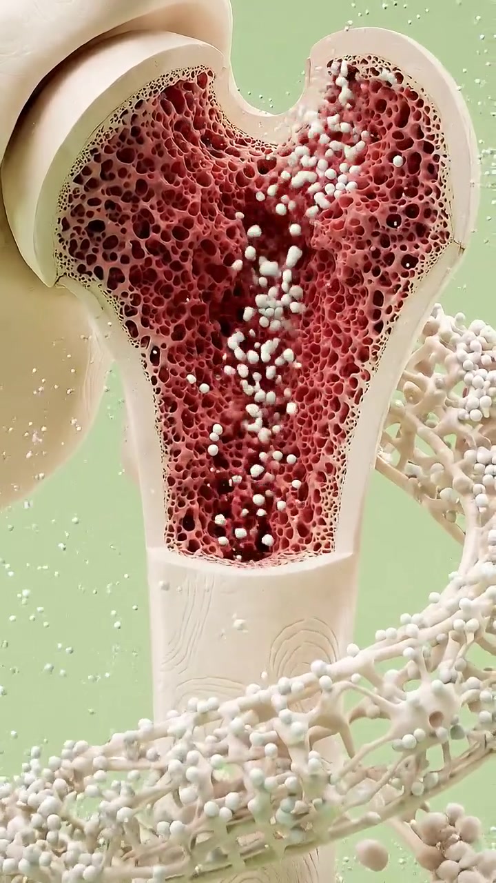 Rendering didattico dettagliato dell'anatomia dell'articolazione dell'anca e della colonna vertebrale