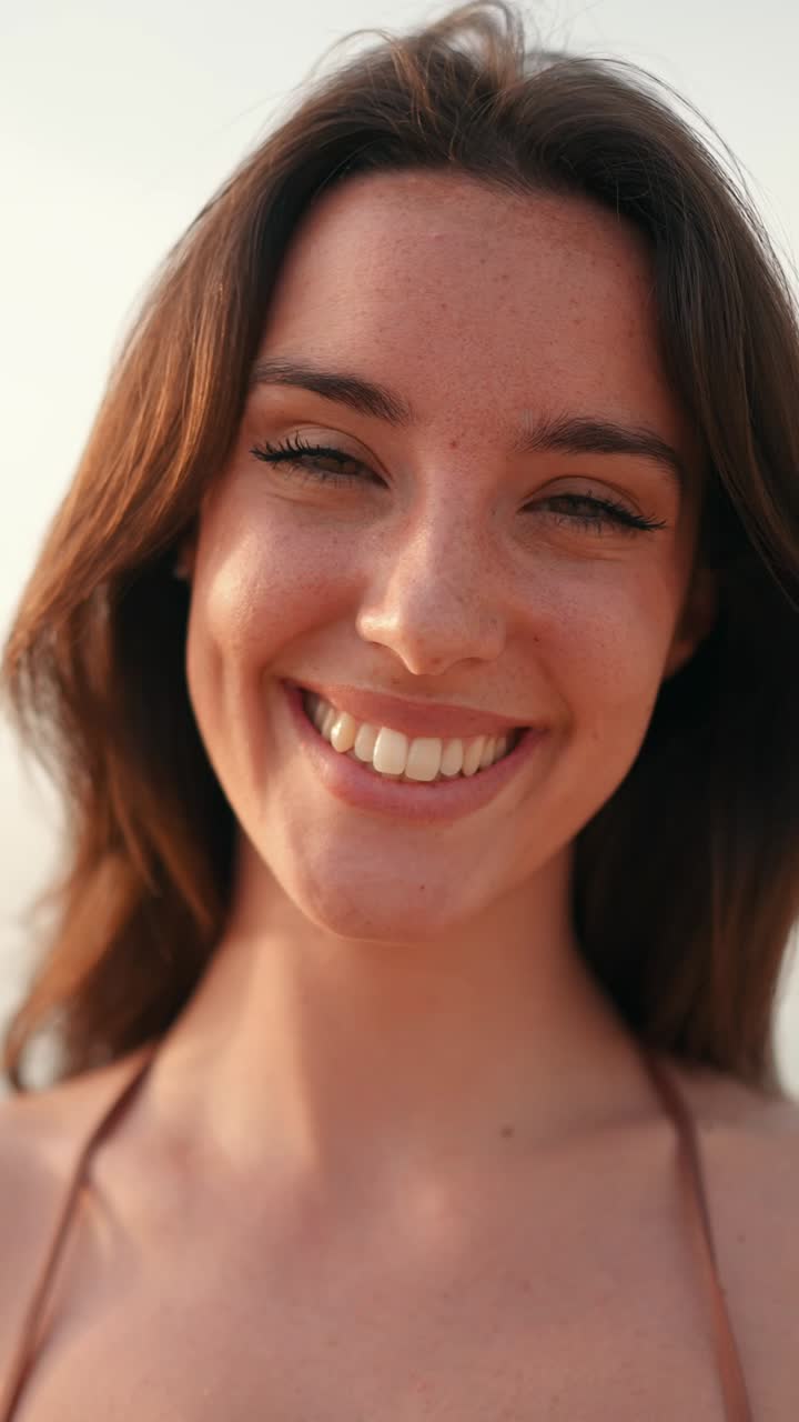 retrato de una mujer sonriente