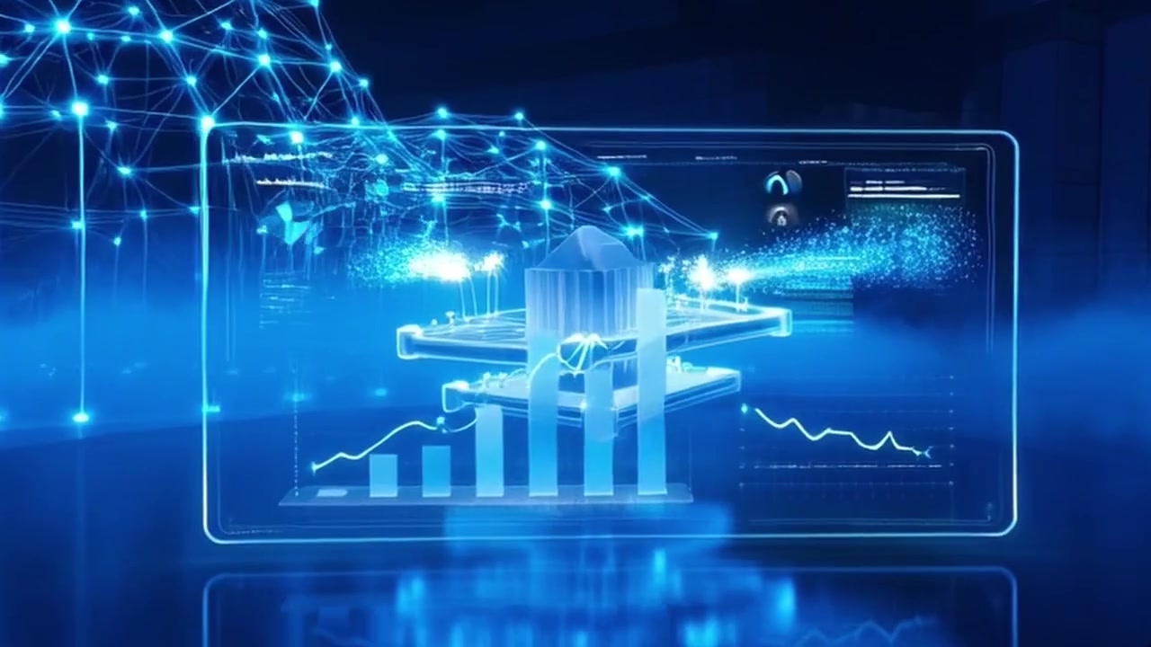 Digital Data Visualization and Network Connectivity Hologram