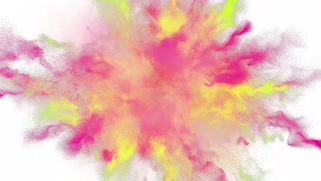 colorful powder explosion