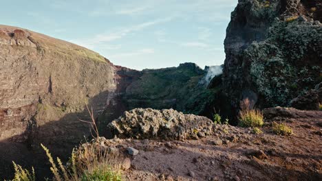 Steam-Vent-on-Mount-Vesuvius-Slope,-Italy