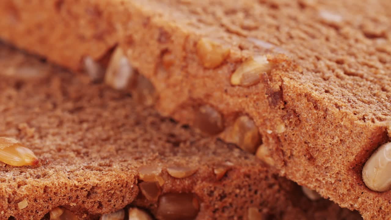 Close-up of Sliced Brown Bread