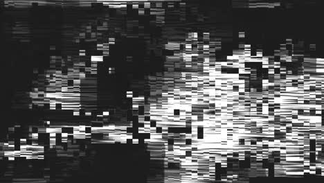 Glitch and noise television defects with artifacts on black texture