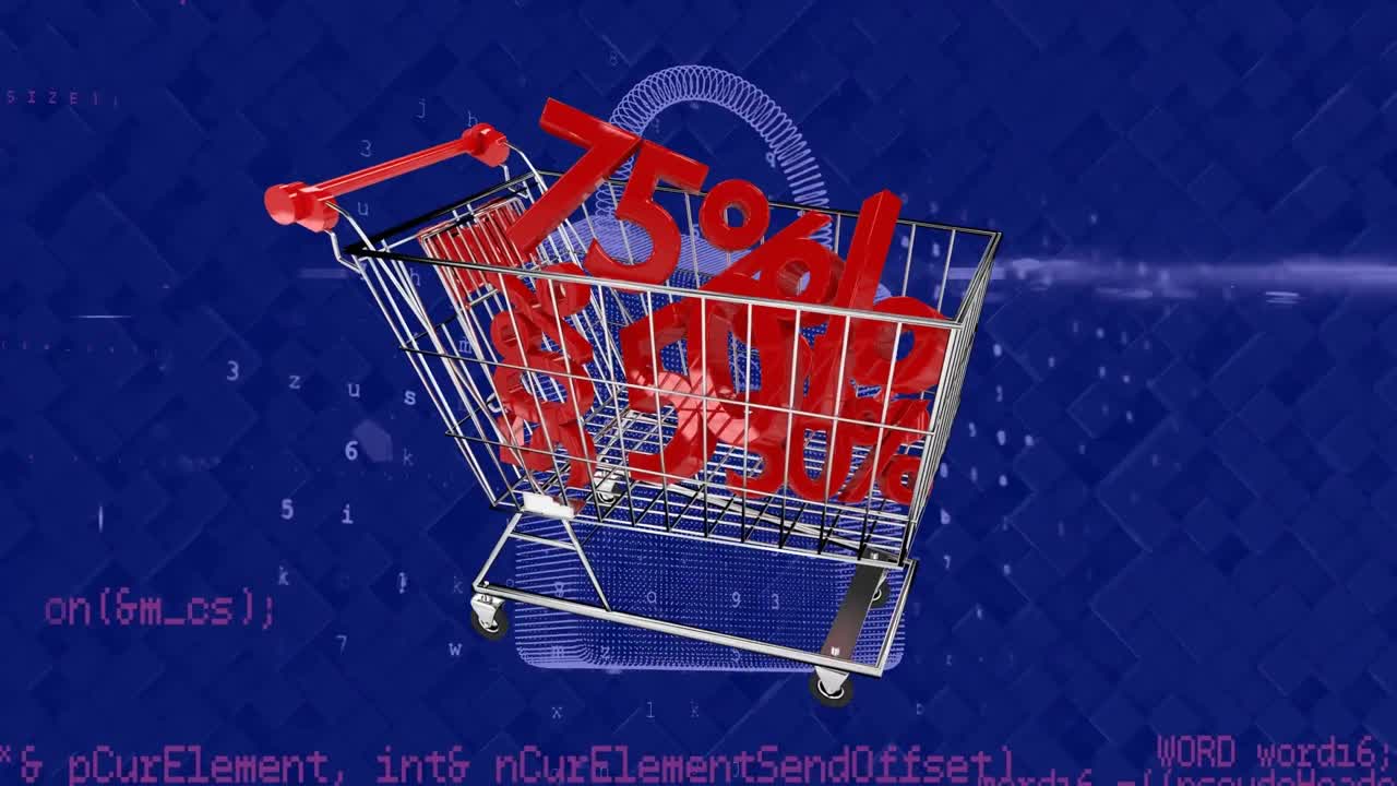 ⁇ 락과 데이터 처리에 대한 75% 텍스트의 애니메이션