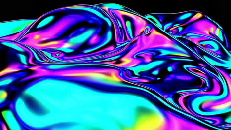 abstract iridescent fluid waves