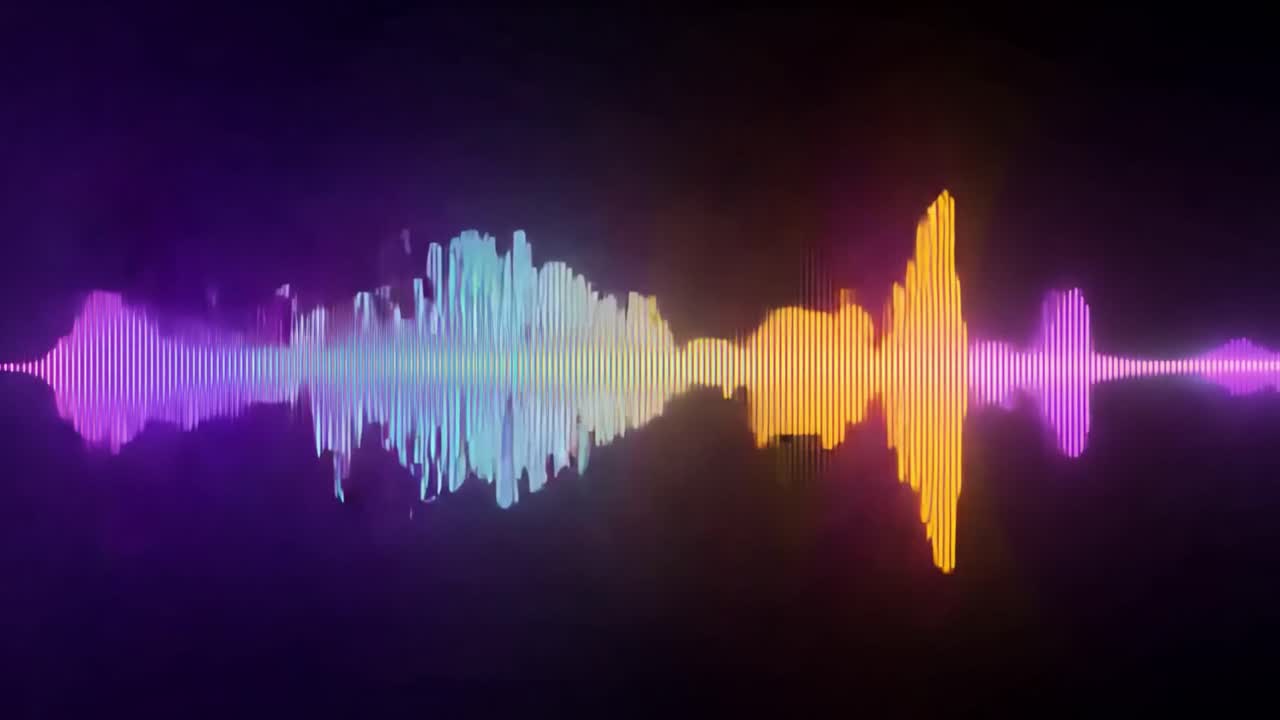 Colorful Audio Waveform Visualization