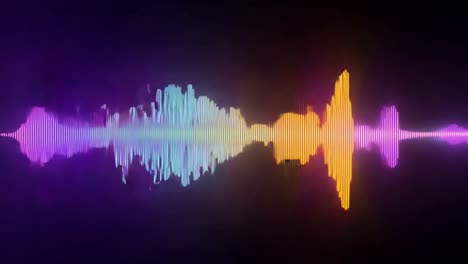colorful audio waveform visualization