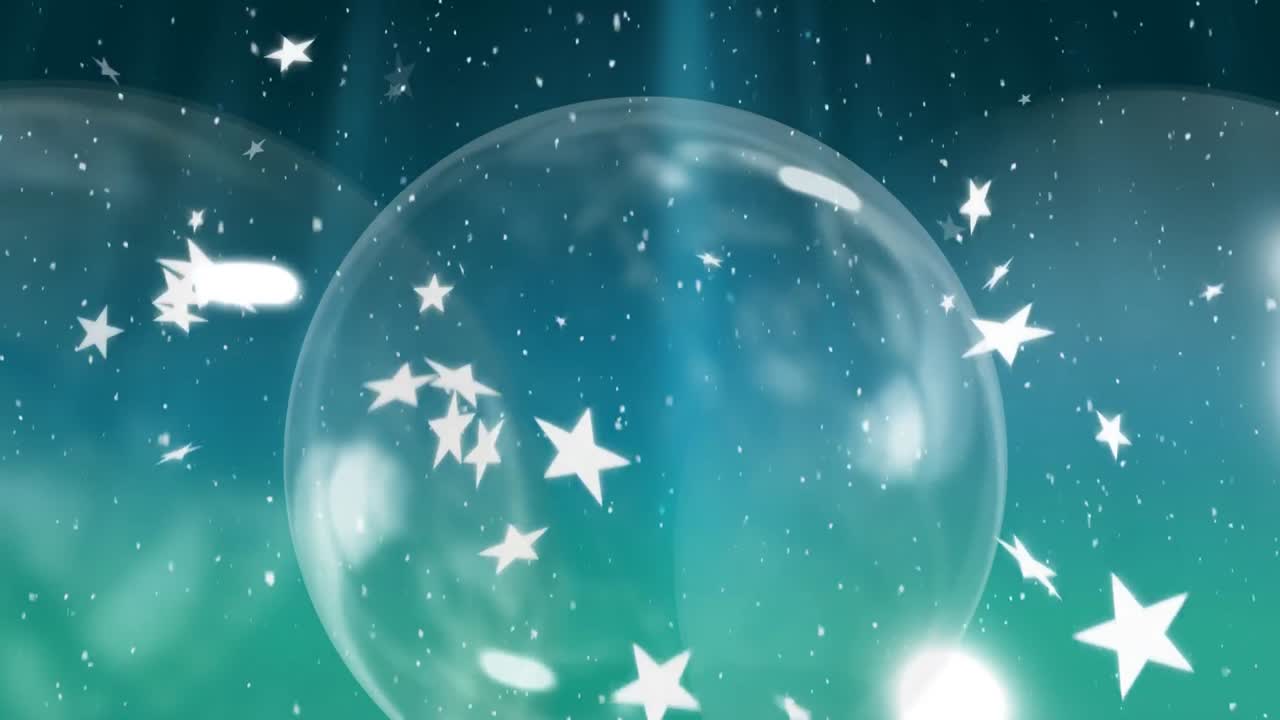 눈이 내리고 크리스마스 장식