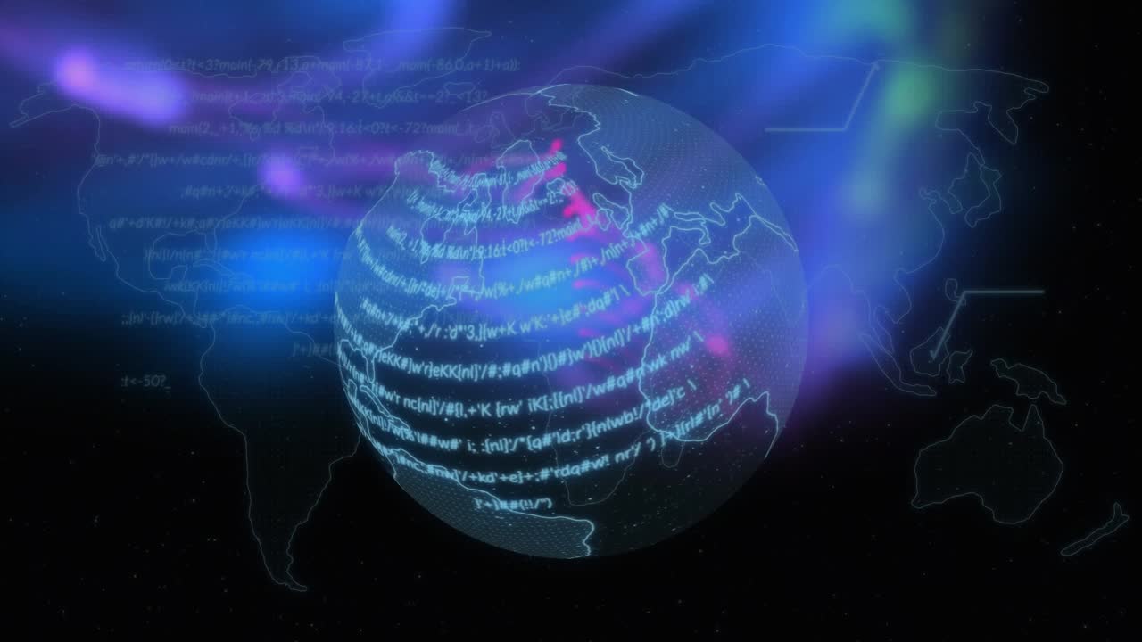 Animation of globe with network of connections