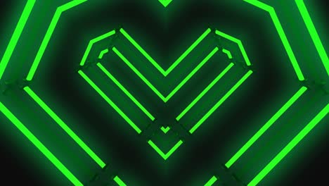 neon green heart shape