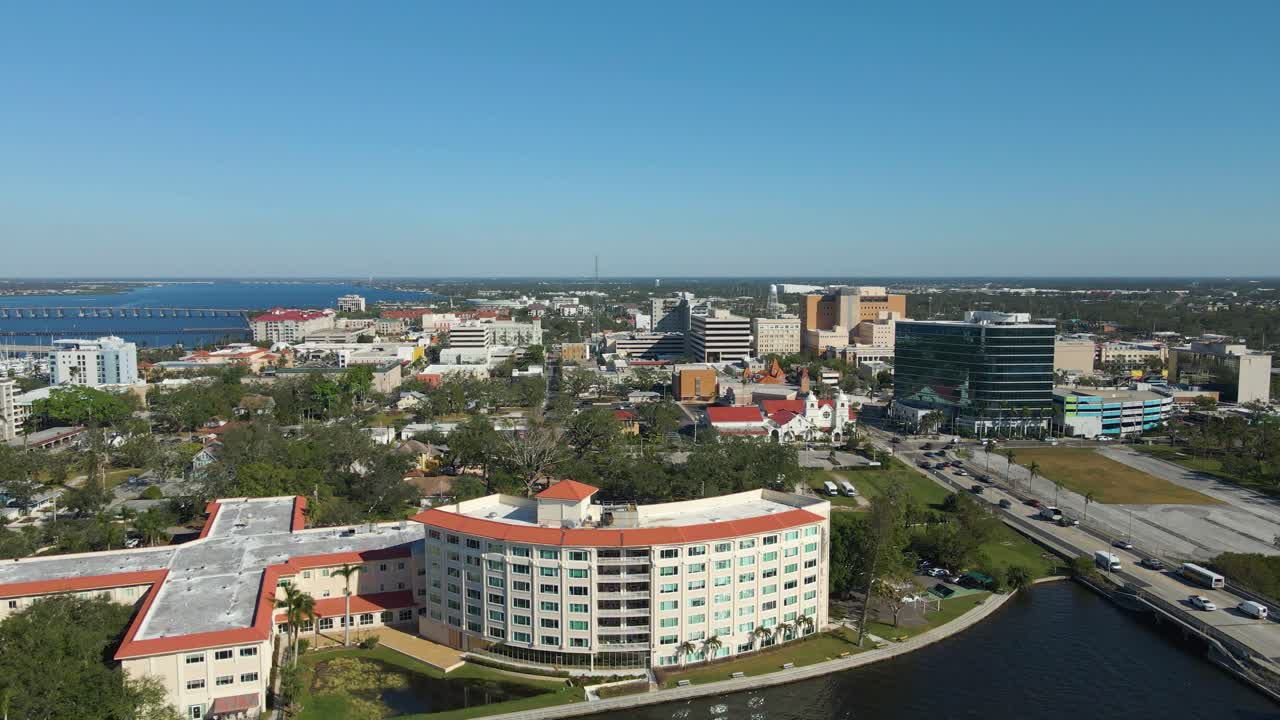 Aerial View of a Florida City on a Sunny Day