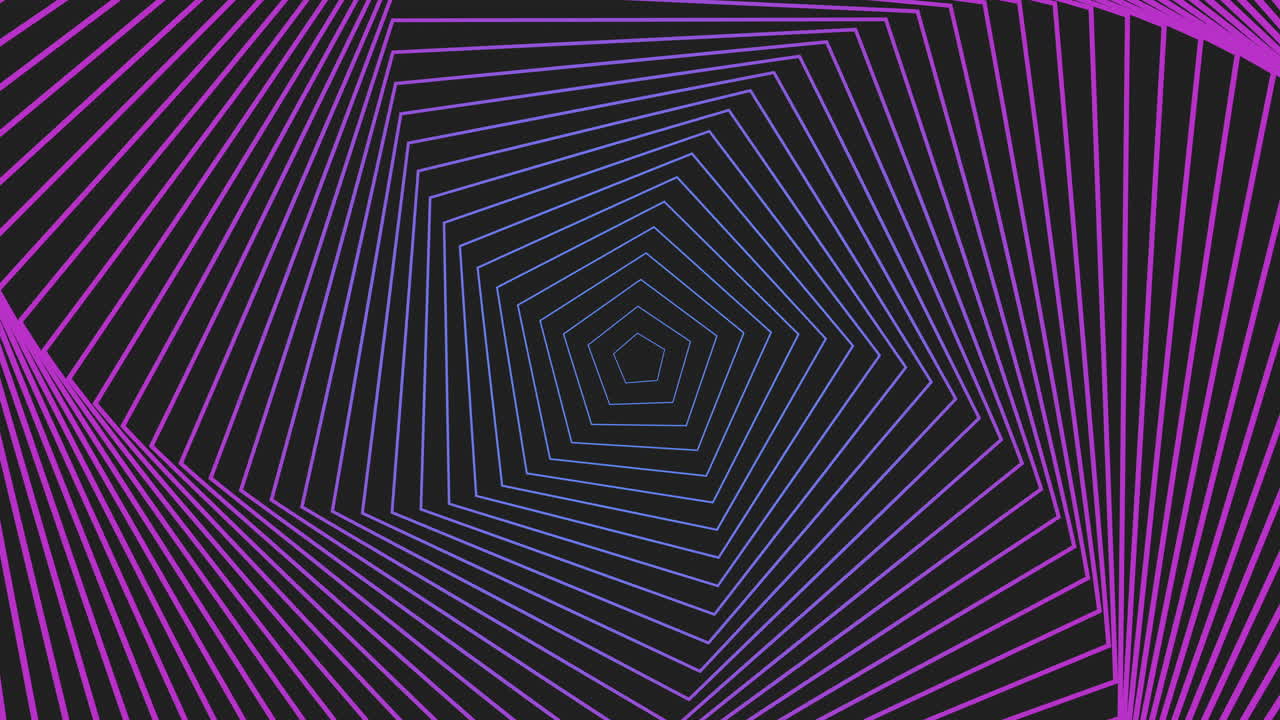 Rainbow spiral geometric hexagons pattern in 80s style