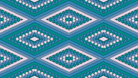 formas caleidoscópicas rayas y rombo colorido fondo de bucle sin costuras