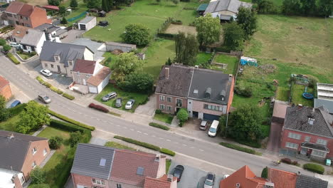 Topdown-Droneshot-Stadtzentrum