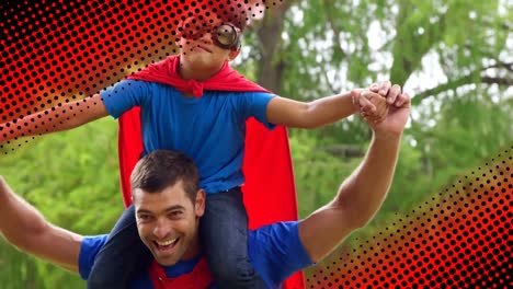Father-playing-superheroes-with-his-son