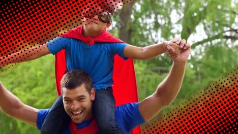 Padre-Jugando-Superhéroes-Con-Su-Hijo