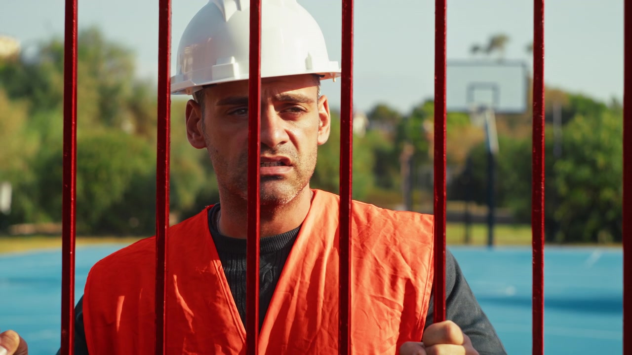 Lavoratore intrappolato all'interno del cantiere.