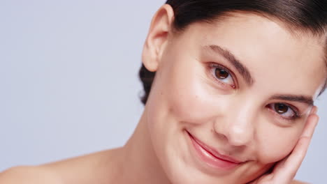 Beauty,-portrait-and-woman-in-studio-for-skincare