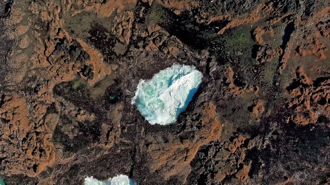 Located in the Cape Perpetua Scenic Area, just three miles south of Yachats Oregon, Thor's Well is a bowl-shaped hole carved out of the rough basalt shoreline